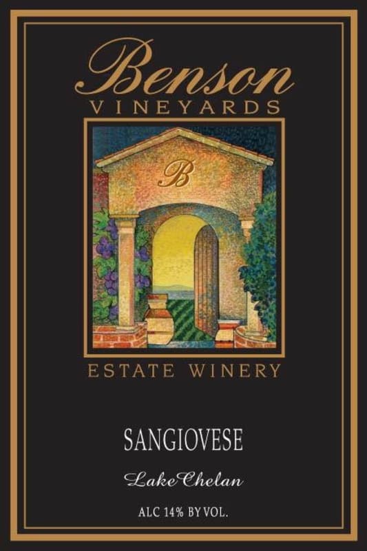 Benson Vineyards Estate Winery Sangiovese 2012 Front Label
