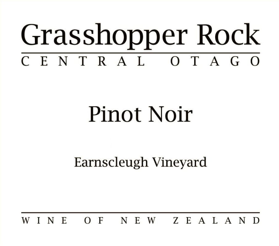 Grasshopper Rock Earnscleugh Vineyard Pinot Noir 2013 Front Label