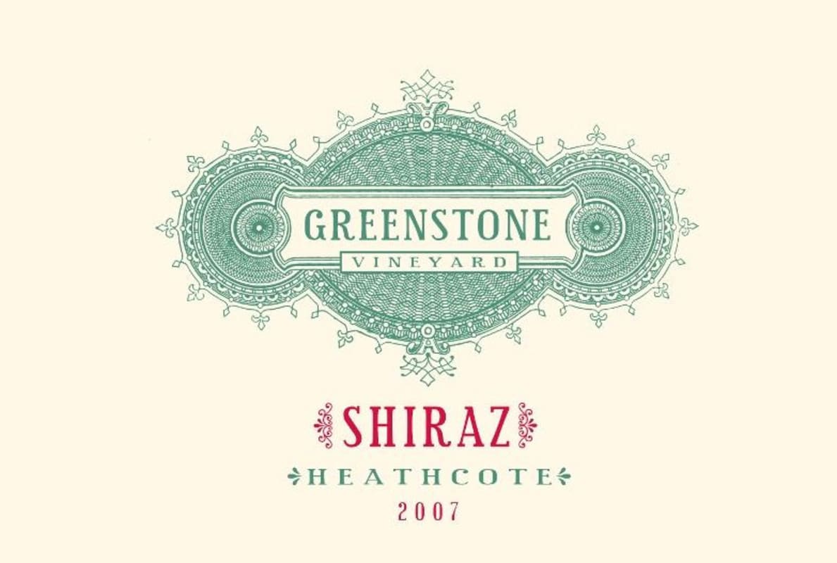 Greenstone Vineyards Heathcote Shiraz 2007 Front Label