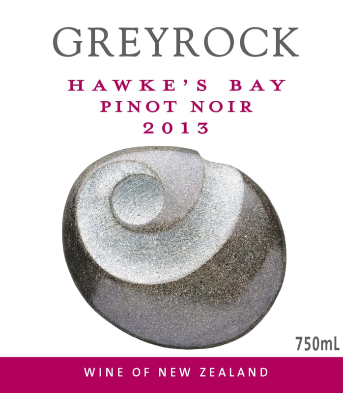 Greyrock Pinot Noir 2013 Front Label