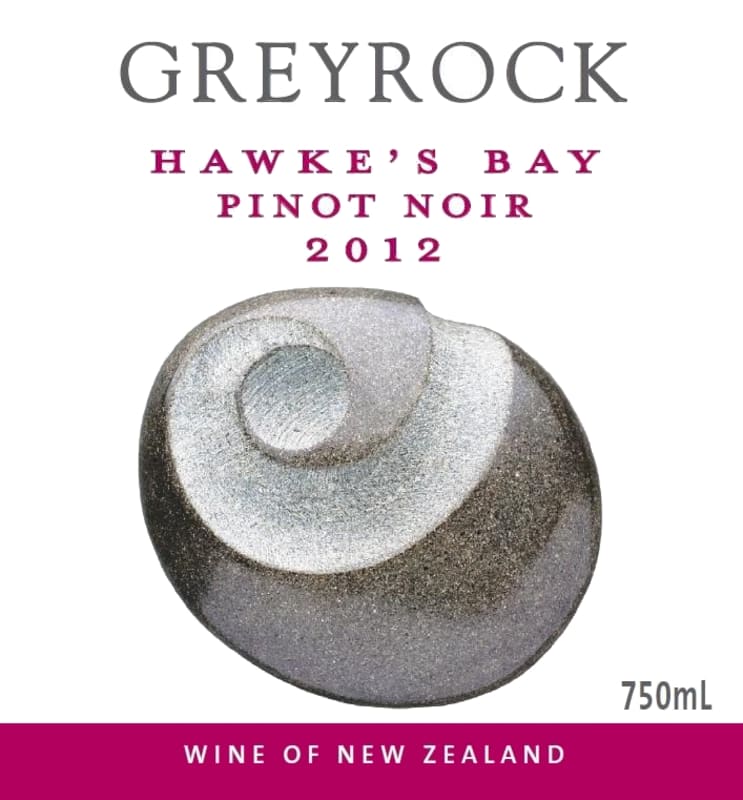 Greyrock Pinot Noir 2012 Front Label
