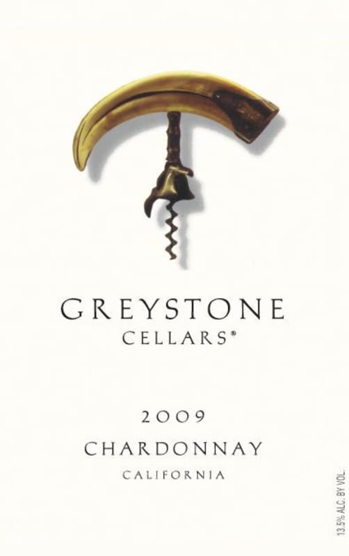 Greystone Wines Chardonnay 2009 Front Label