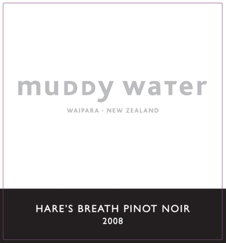 Greystone Wines Muddy Water Hare's Breath Pinot Noir 2008 Front Label
