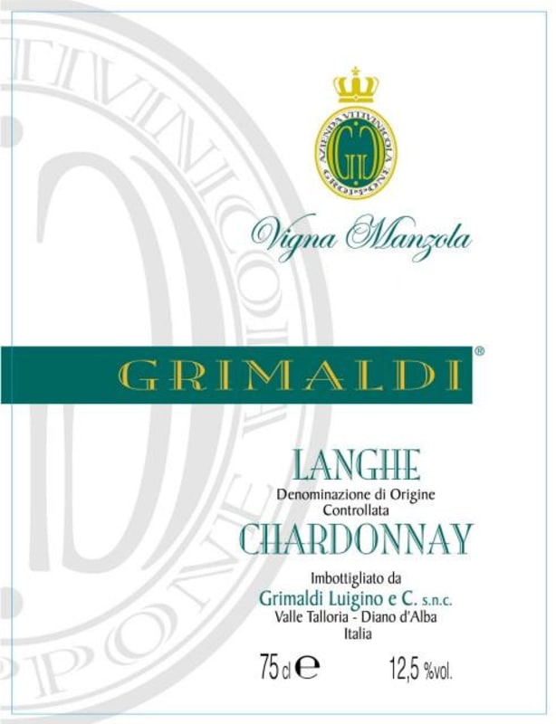 Grimaldi Langhe Chardonnay 2013 Front Label