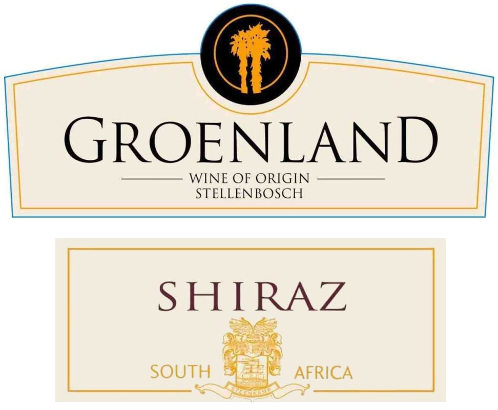 Groenland Shiraz 2006 Front Label