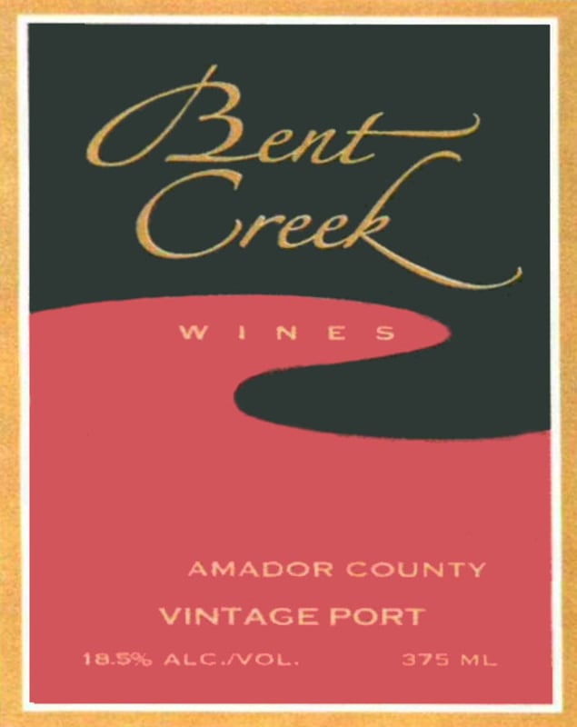 Bent Creek Winery Amador County Vintage Port 2007 Front Label
