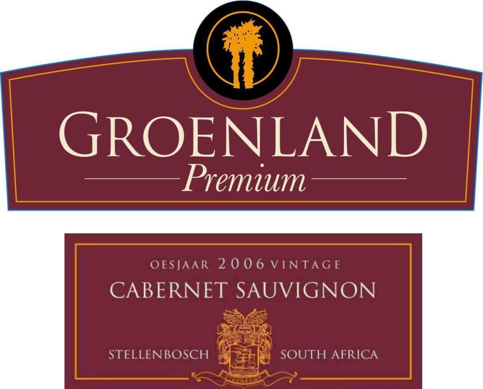 Groenland Premium Cabernet Sauvignon 2006 Front Label