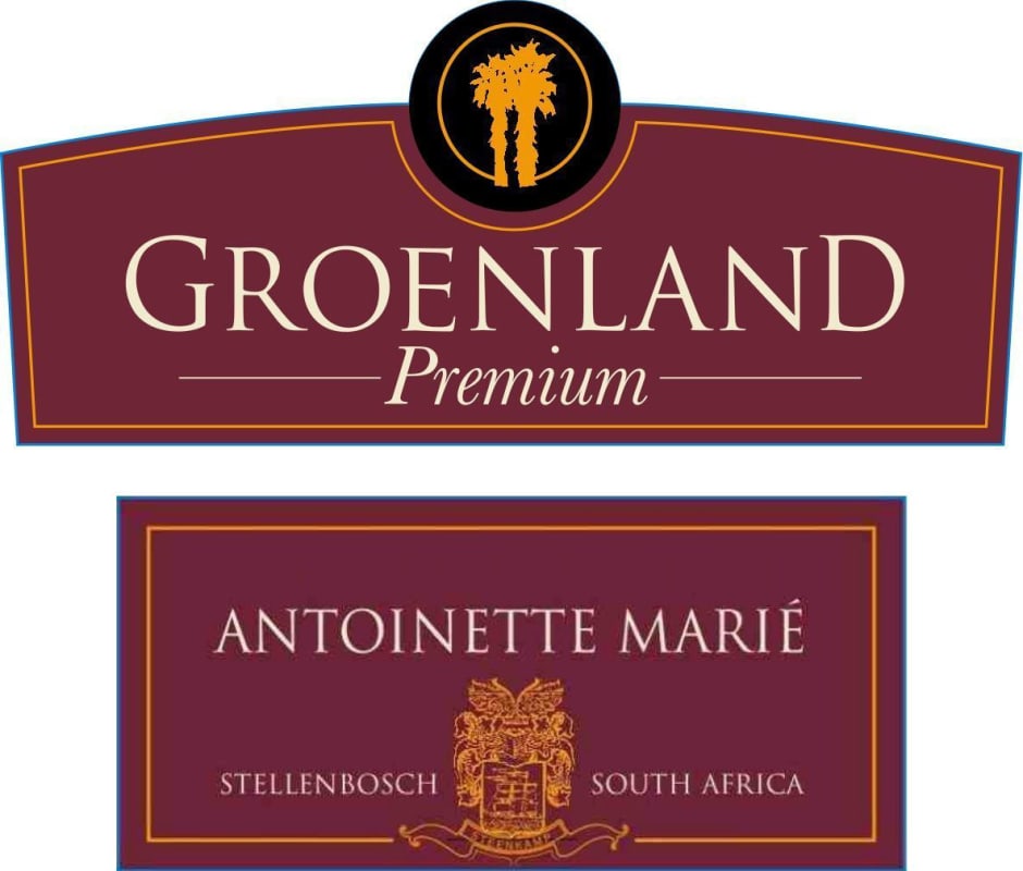 Groenland Premium Antoinette Marie Red 2007 Front Label
