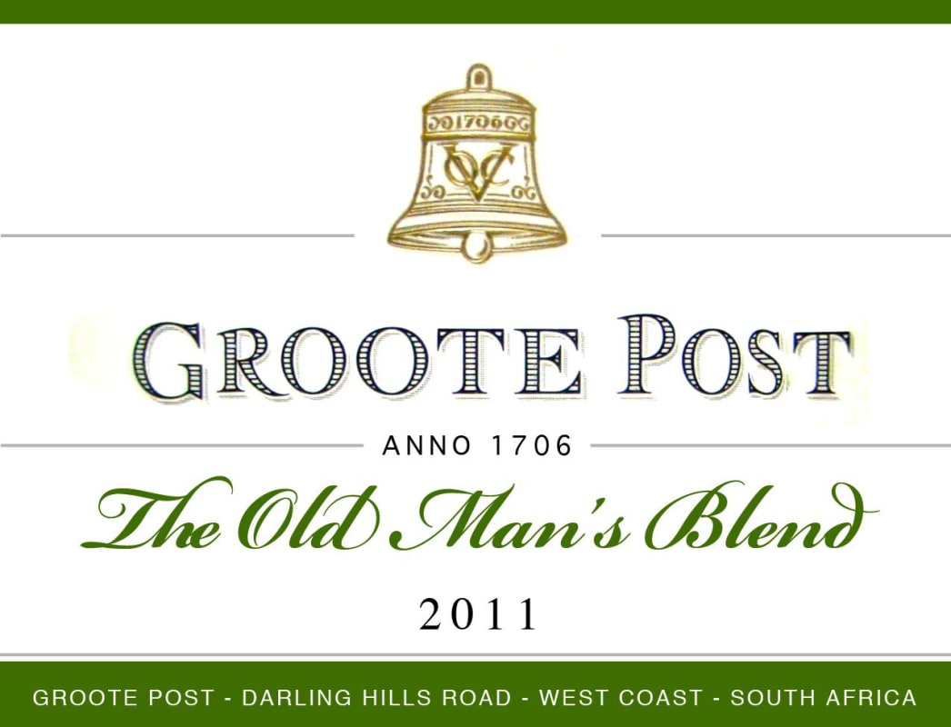Groote Post The Old Man's Blend White 2011 Front Label