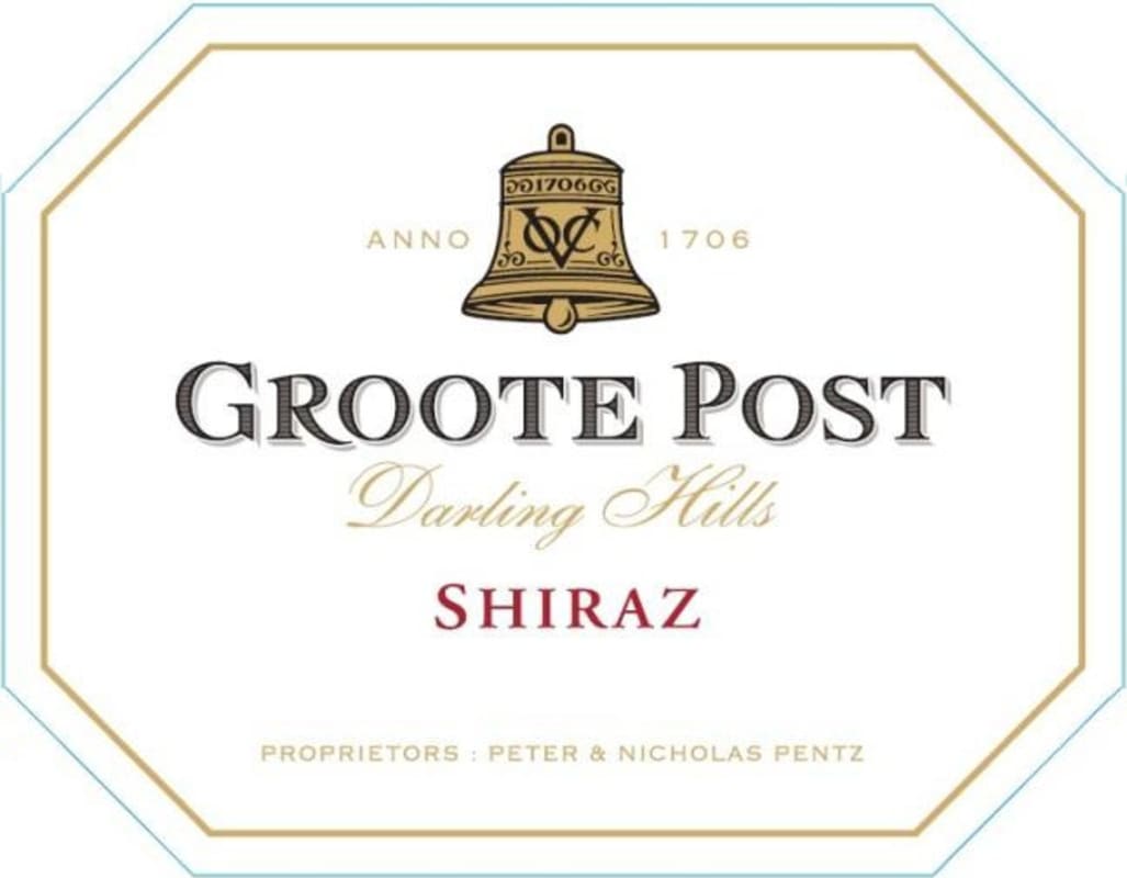 Groote Post Shiraz 2015 Front Label
