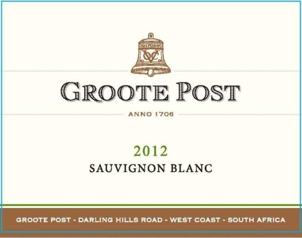 Groote Post Sauvignon Blanc 2012 Front Label