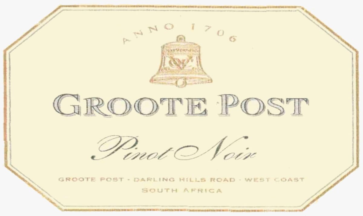 Groote Post Pinot Noir 2003 Front Label