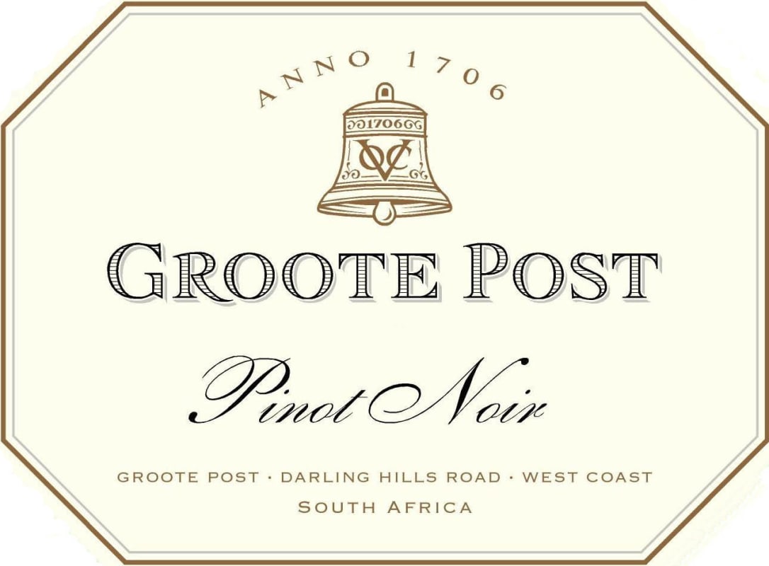 Groote Post Pinot Noir 2008 Front Label