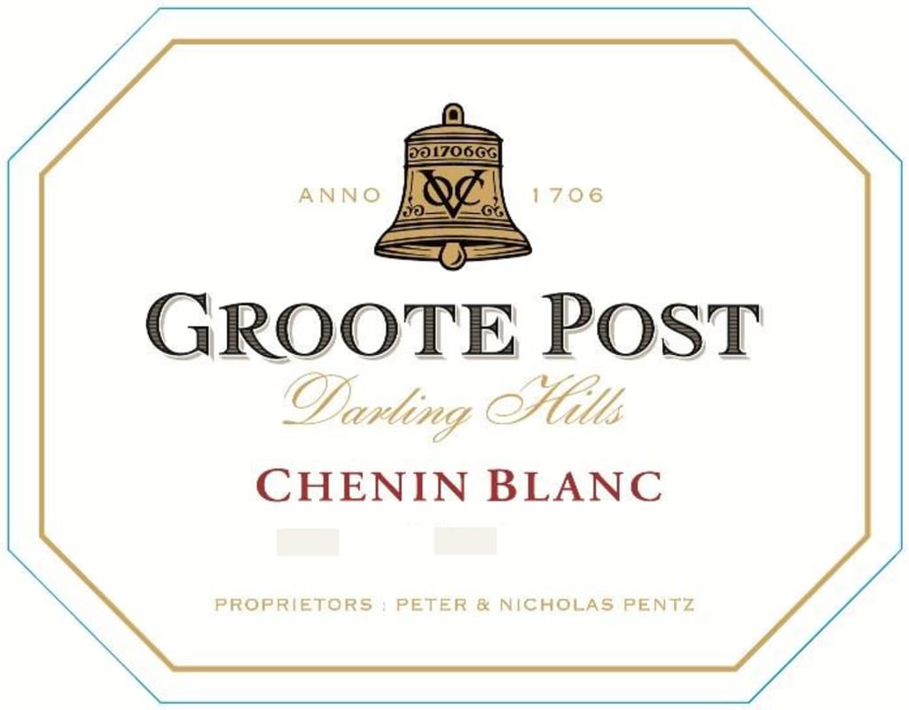Groote Post Chenin Blanc 2016 Front Label