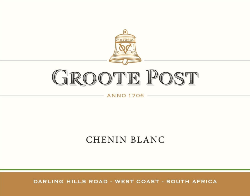 Groote Post Chenin Blanc 2010 Front Label