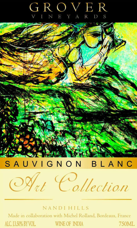 Grover Zampa Vineyards Art Collection Sauvignon Blanc 2014 Front Label
