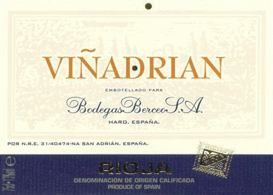 Grupo Berceo Vinadrian Tinto 2010 Front Label
