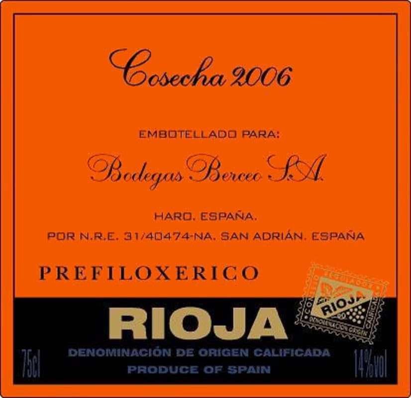 Grupo Berceo Los Dominios de Berceo Crianza 2006 Front Label