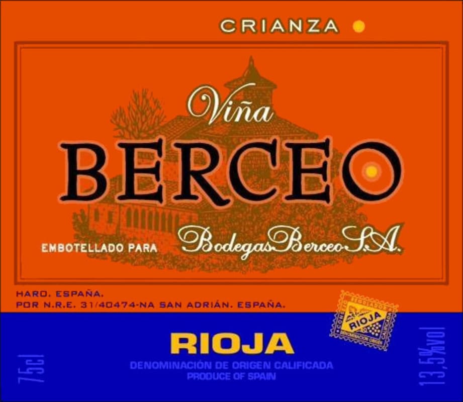 Grupo Berceo Vina Berceo Crianza 2011 Front Label