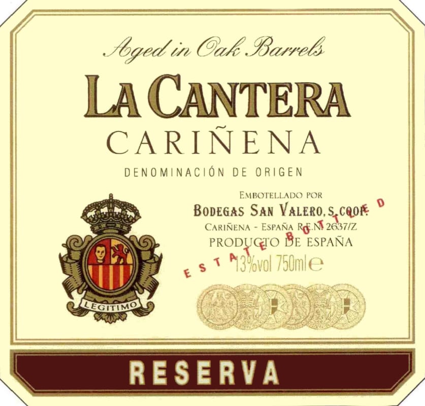 Grupo BSV La Cantera Reserva 2009 Front Label