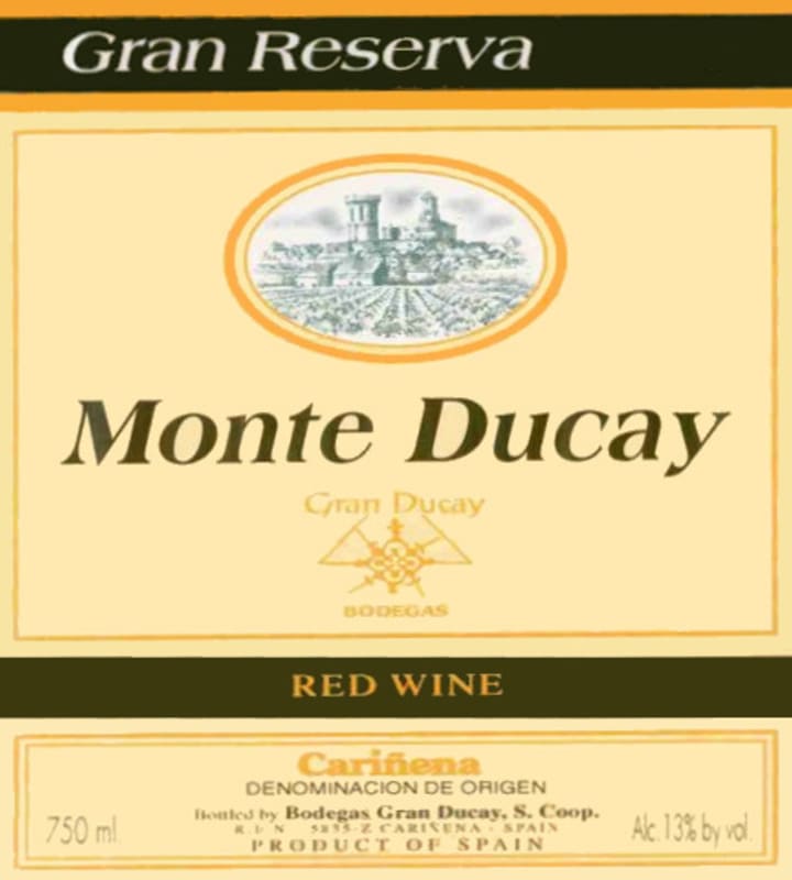 Grupo BSV Monte Ducay Gran Reserva 2008 Front Label