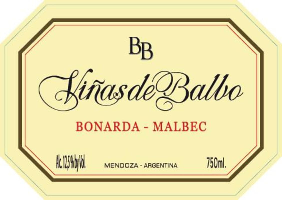 Familia Falasco Bodega Balbo Vinas de Balbo Bonarda - Malbec 2015 Front Label