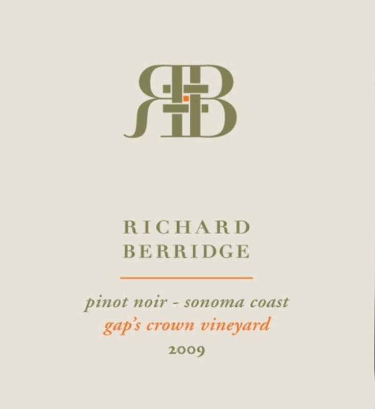 Berridge Wine Company Gap Crown Vineyard Pinot Noir 2009 Front Label