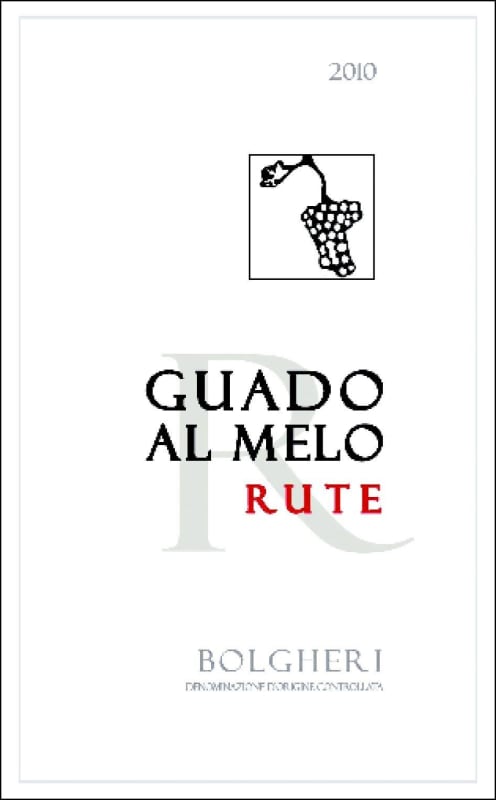 Guado al Melo Bolgheri Rute 2010 Front Label