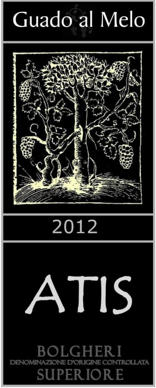 Guado al Melo Bolgheri Atis Superiore 2012 Front Label