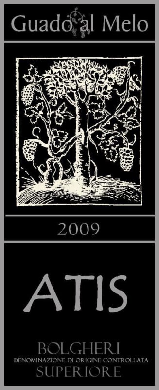 Guado al Melo Bolgheri Atis Superiore 2009 Front Label
