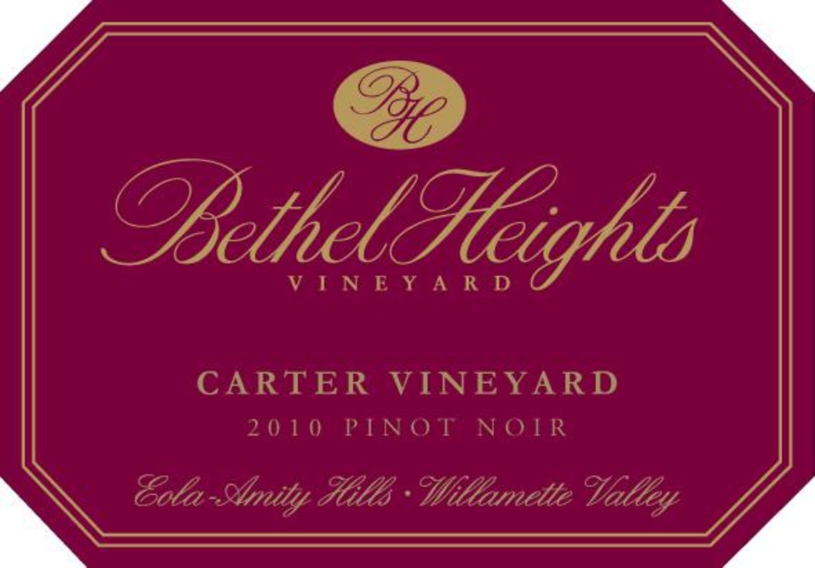 Bethel Heights Carter Vineyard Pinot Noir 2010 Front Label