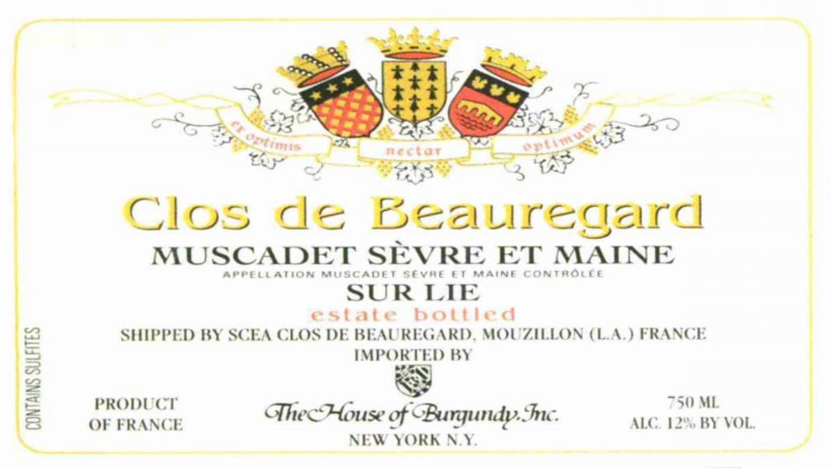 Guilbaud Freres Muscadet Sevre et Maine Clos de Beauregard Sur Lie 2013 Front Label