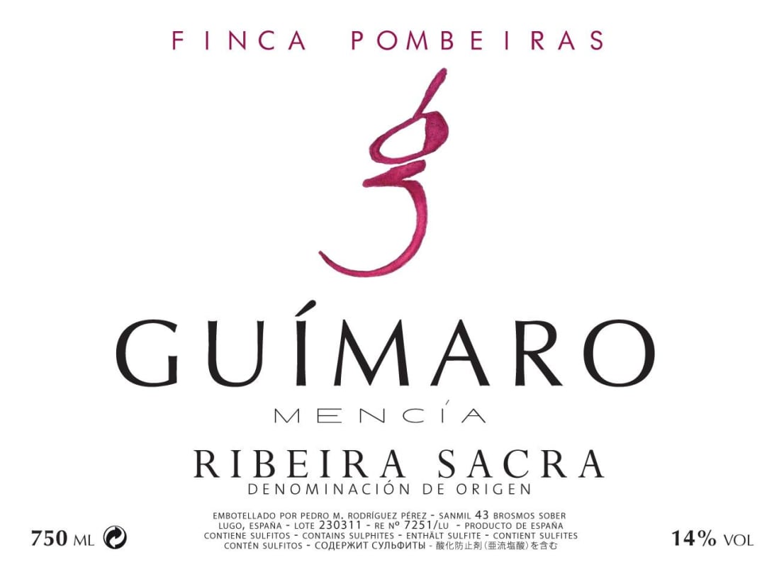 Guimaro Finca Pombeiras 2014 Front Label