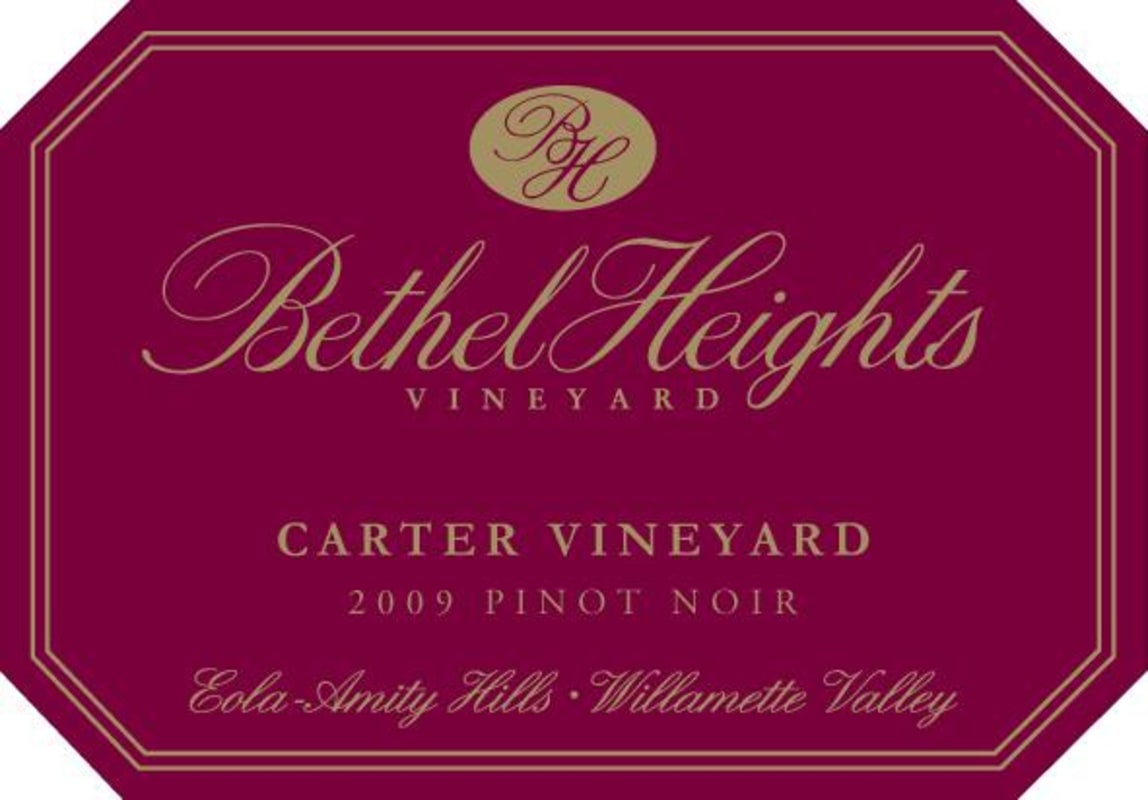 Bethel Heights Carter Vineyard Pinot Noir 2009 Front Label