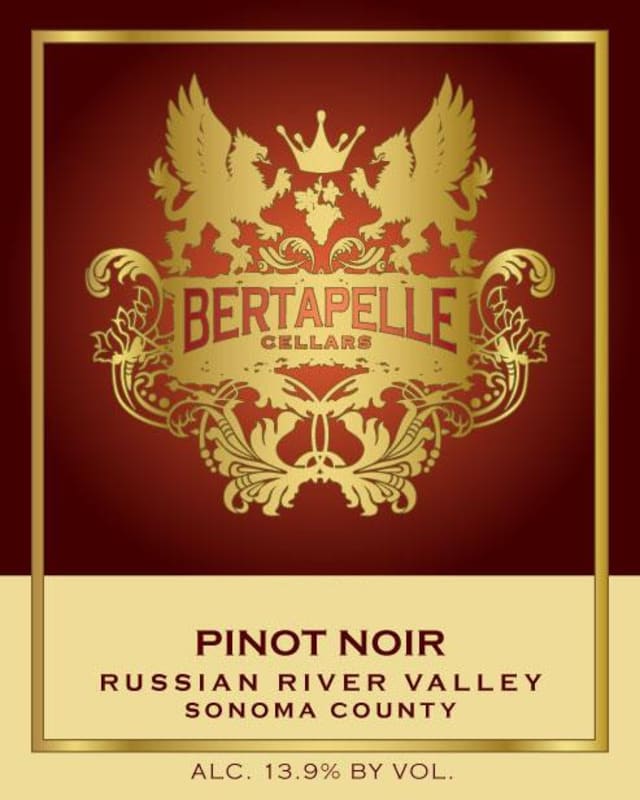 Bertapelle Cellars Pinot Noir 2013 Front Label