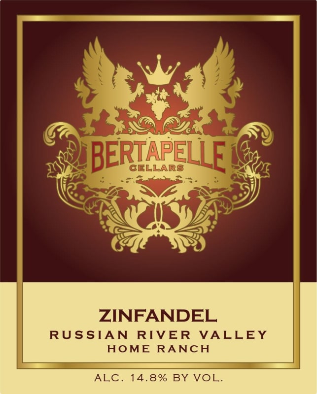 Bertapelle Cellars Home Ranch Zinfandel 2012 Front Label