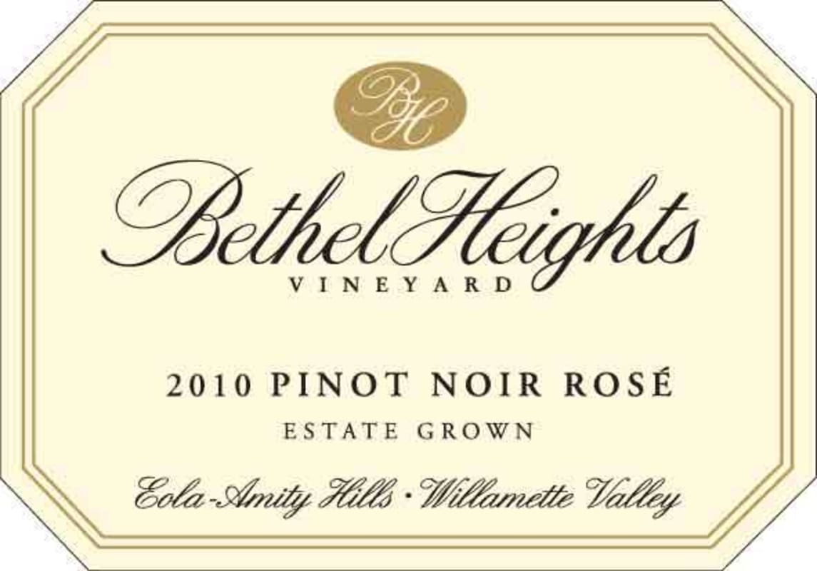 Bethel Heights Pinot Noir Rose 2010 Front Label