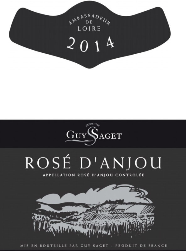 Guy Saget d'Anjou Rose 2014 Front Label