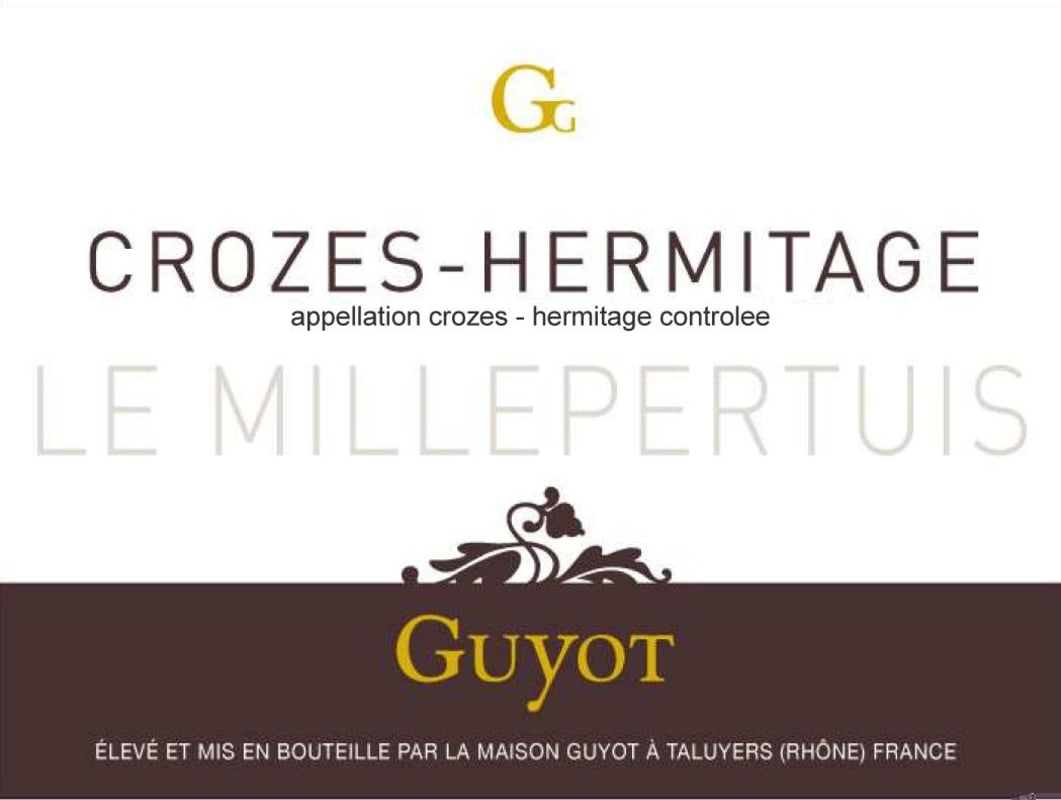 Guyot Crozes-Hermitage le Millepertuis 2012 Front Label