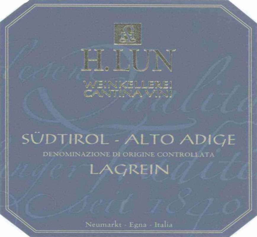 H. Lun Sudtirol-Alto Adige Lagrein 2011 Front Label