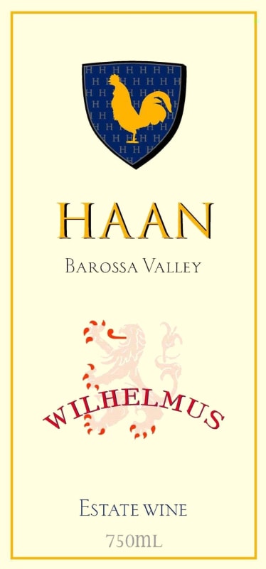Haan Wines Wilhelmus Bordeaux Blend 2012 Front Label