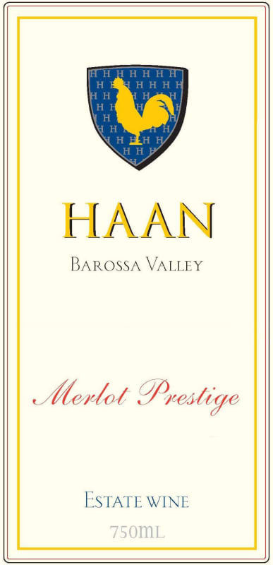 Haan Wines Prestige Merlot 2005 Front Label