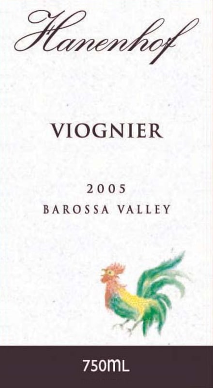 Haan Wines Hanenhof Viognier 2005 Front Label
