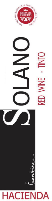 Hacienda Solano Roble 2014 Front Label