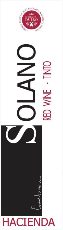 Hacienda Solano Roble 2010 Front Label