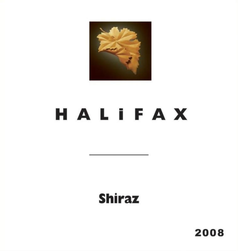 Halifax Wines Shiraz 2008 Front Label