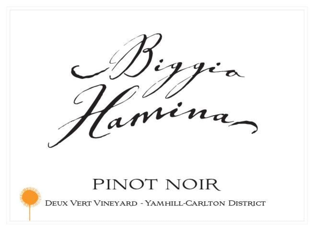 Biggio Hamina Cellars Deux Vert Vineyard Pinot Noir 2013 Front Label