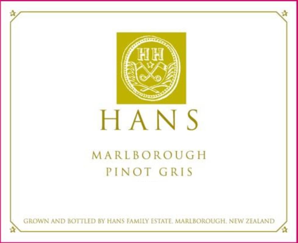 Hans Herzog Estate Pinot Gris 2015 Front Label
