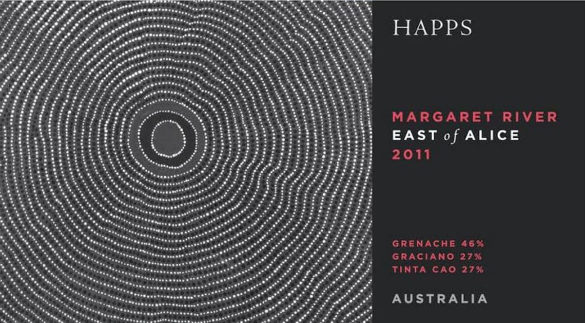 Happs East of Alice 2011 Front Label
