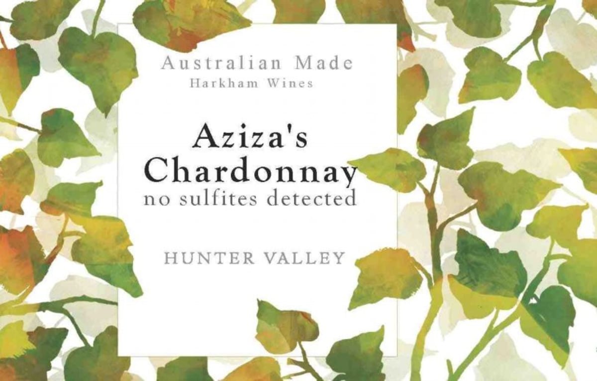 Harkham Wine Aziza's Chardonnay 2015 Front Label